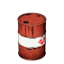 Red Metal Barrel