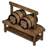 Wooden Barrel Shelf